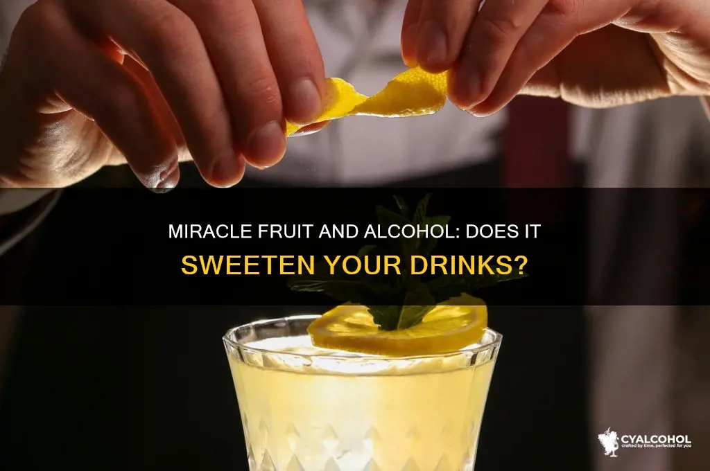 does miracle fruit work on alcohol