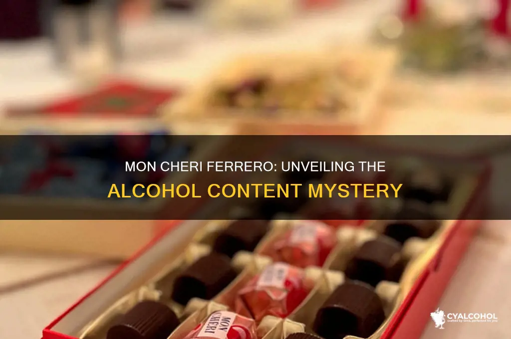 does mon cheri ferrero have alcohol