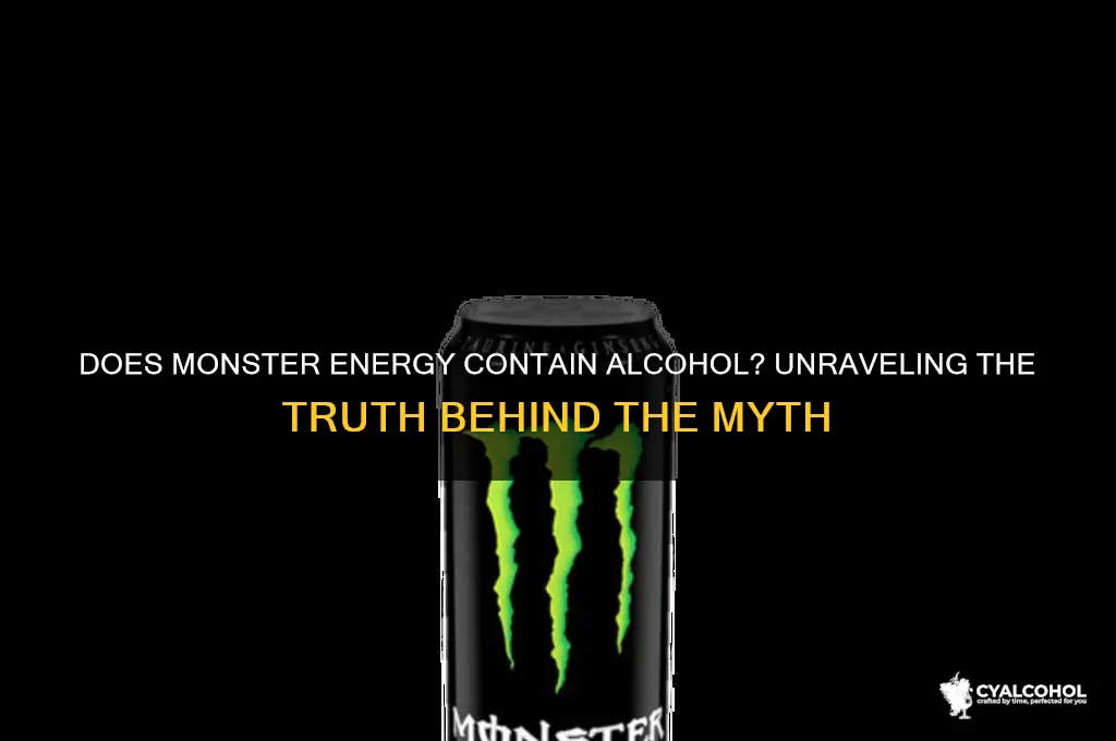 does monster energy have alcohol