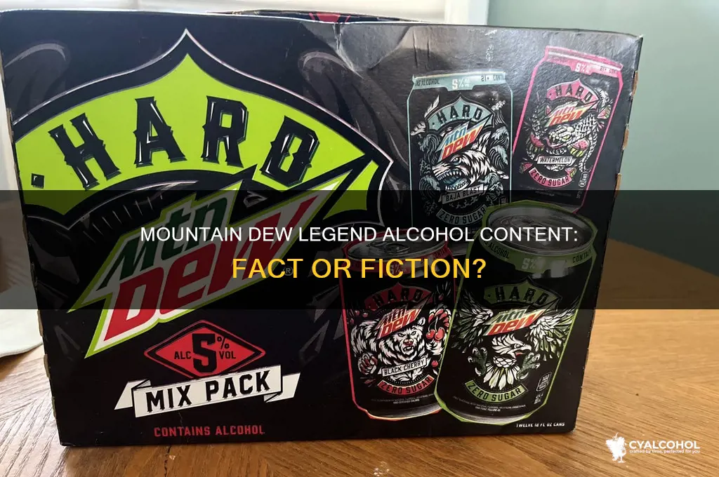 does mountain dew legend have alcohol
