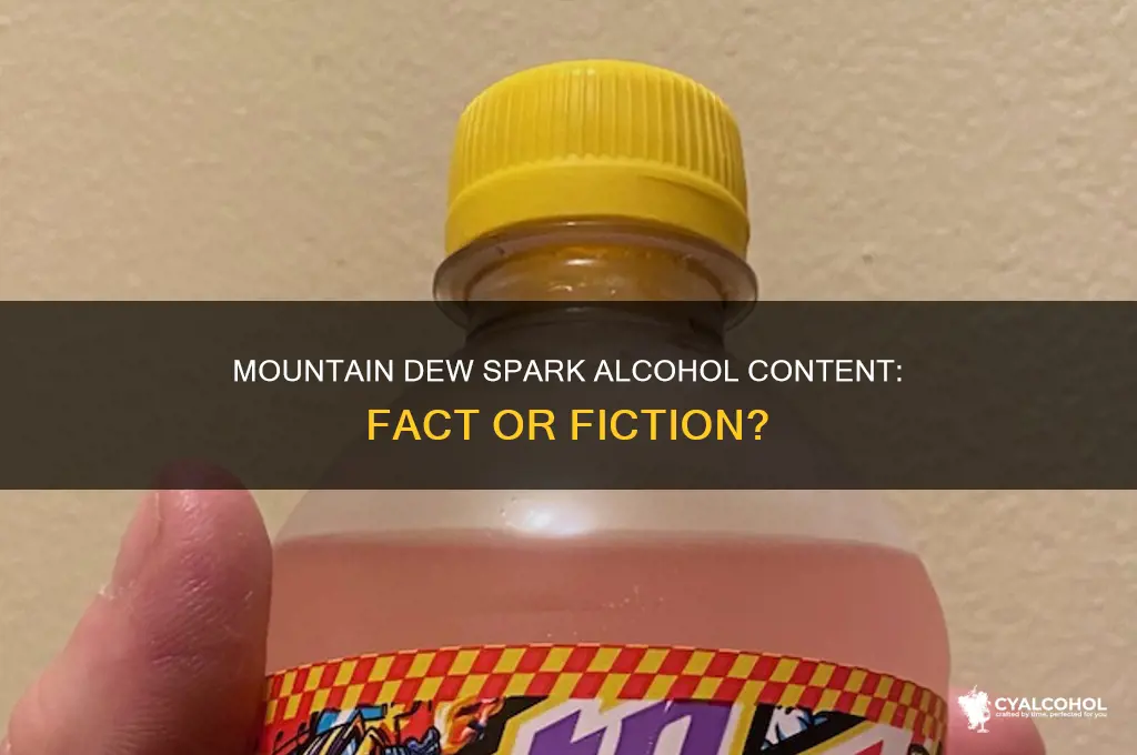 does mountain dew spark have alcohol