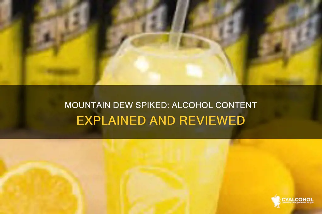 does mountain dew spiked have alcohol