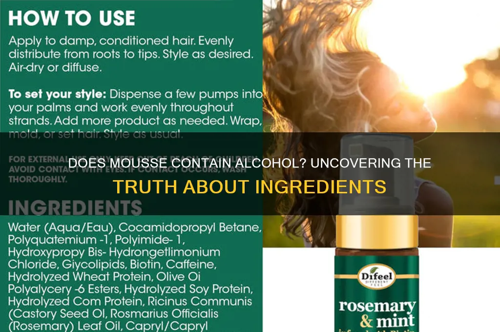 does mousse have alcohol in it
