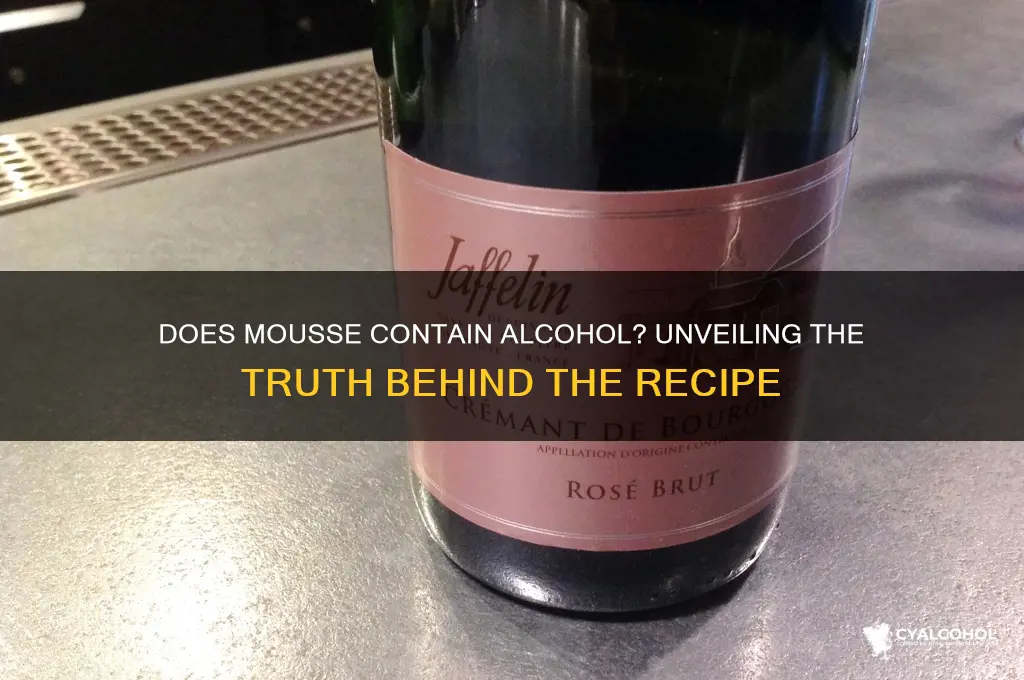 does mousse have alcohol