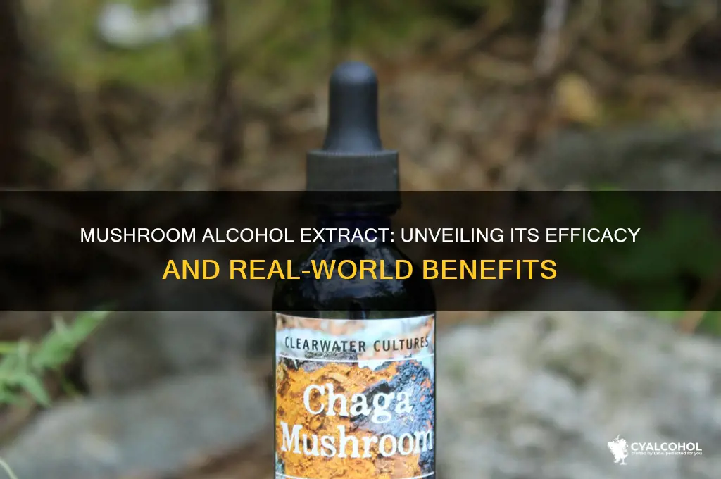 does mushroom alcohol extract really work