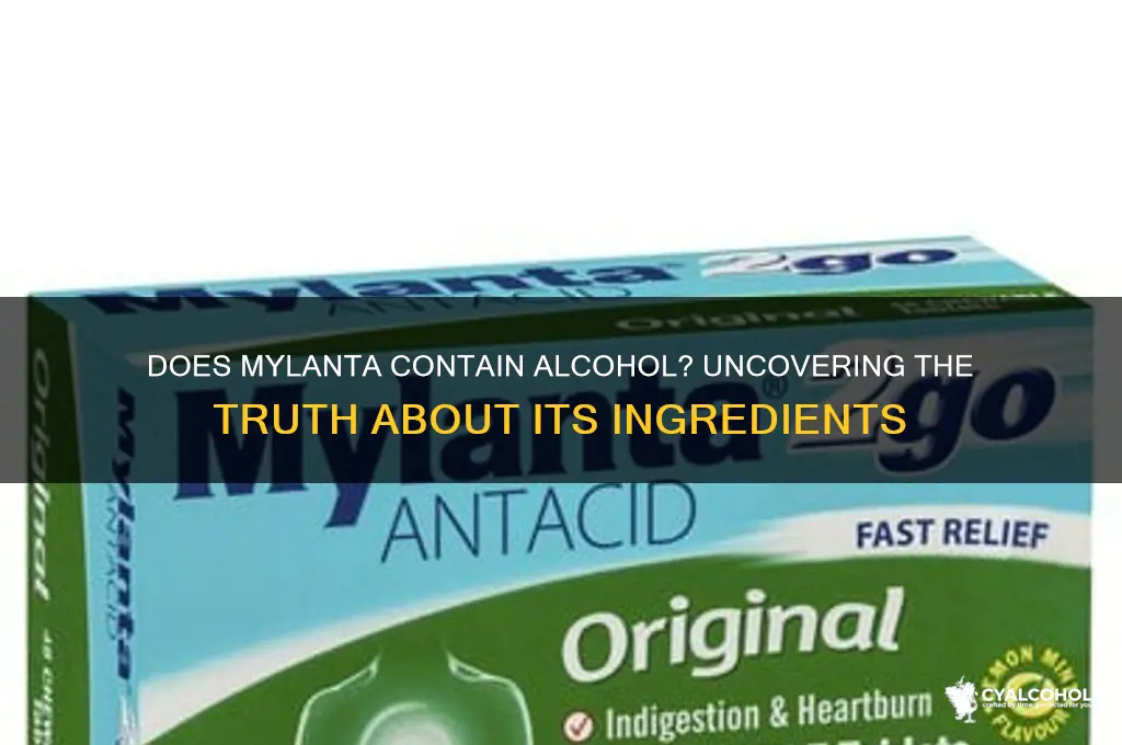 does mylanta have alcohol
