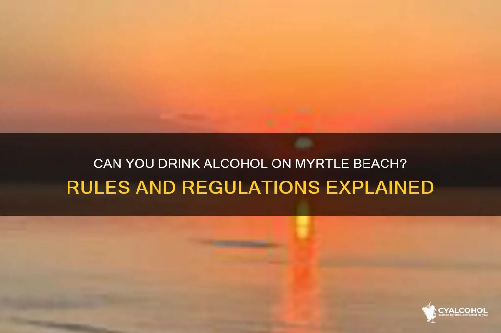 does myrtle beach allow alcohol on the beaches