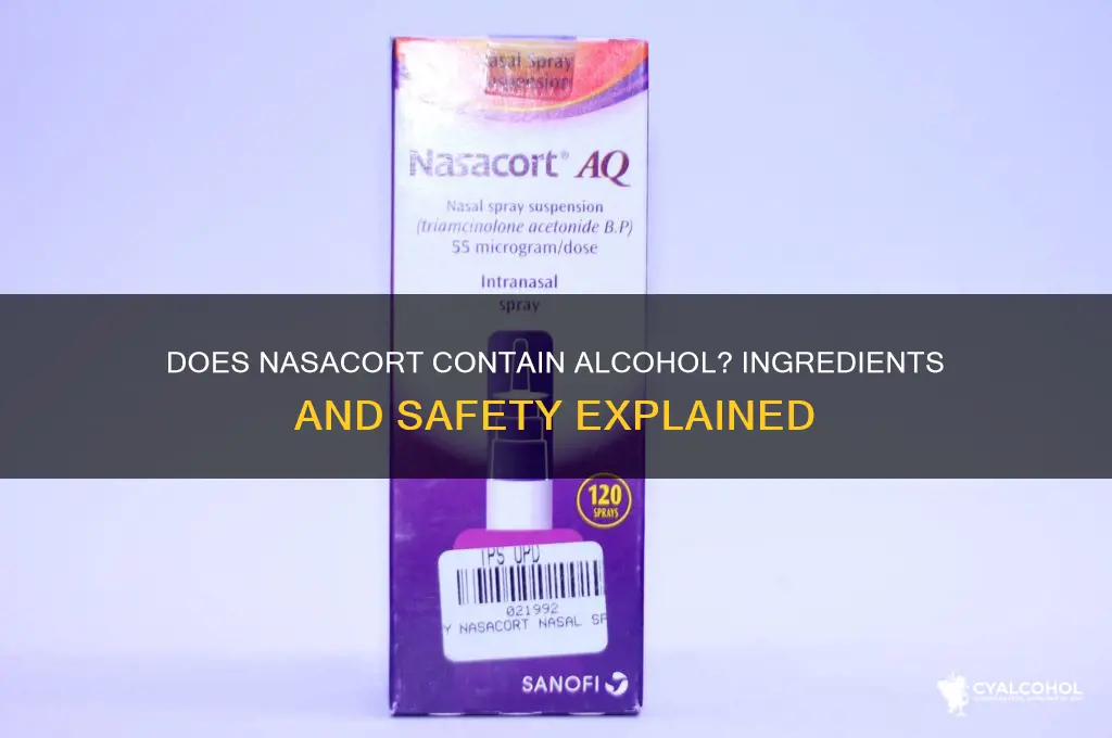 does nasacort have alcohol in it