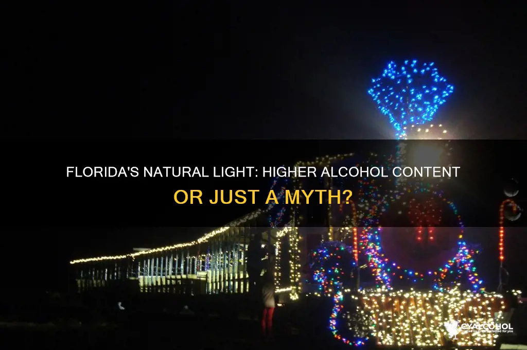 does natural light in florida have more alcohol