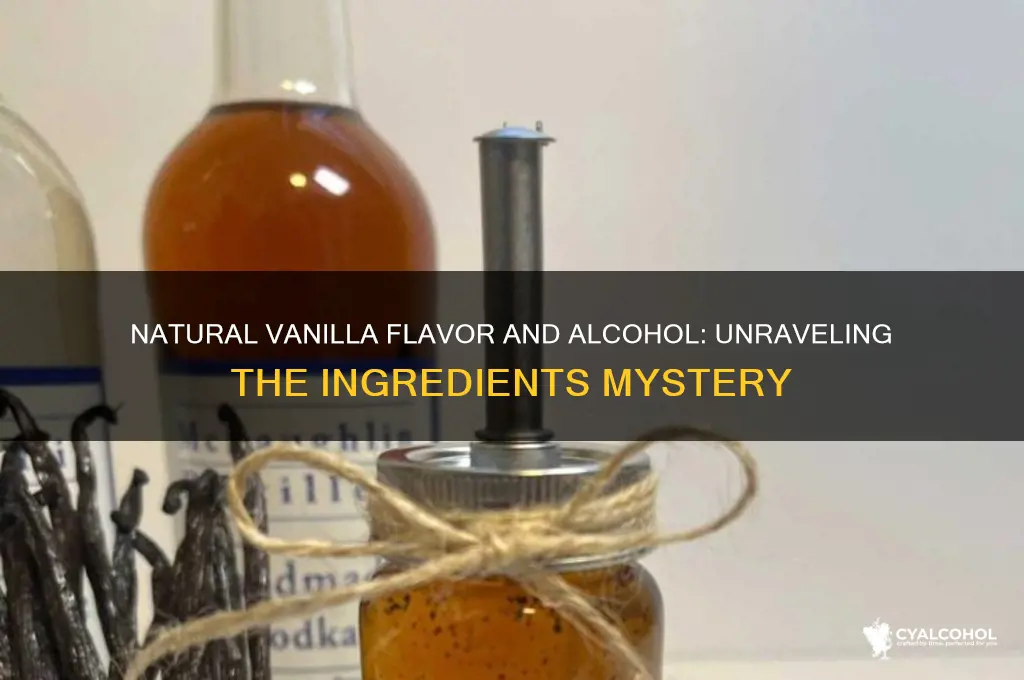 does natural vanilla flavor have alcohol