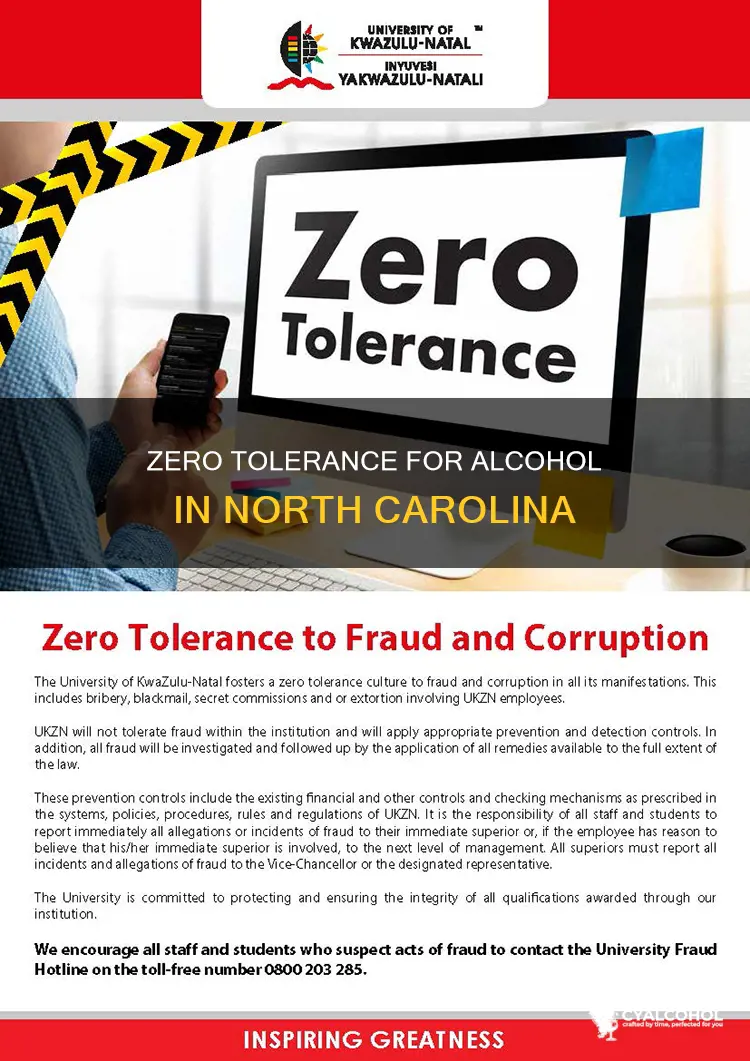does nc have a zero tolerance law on alcohol