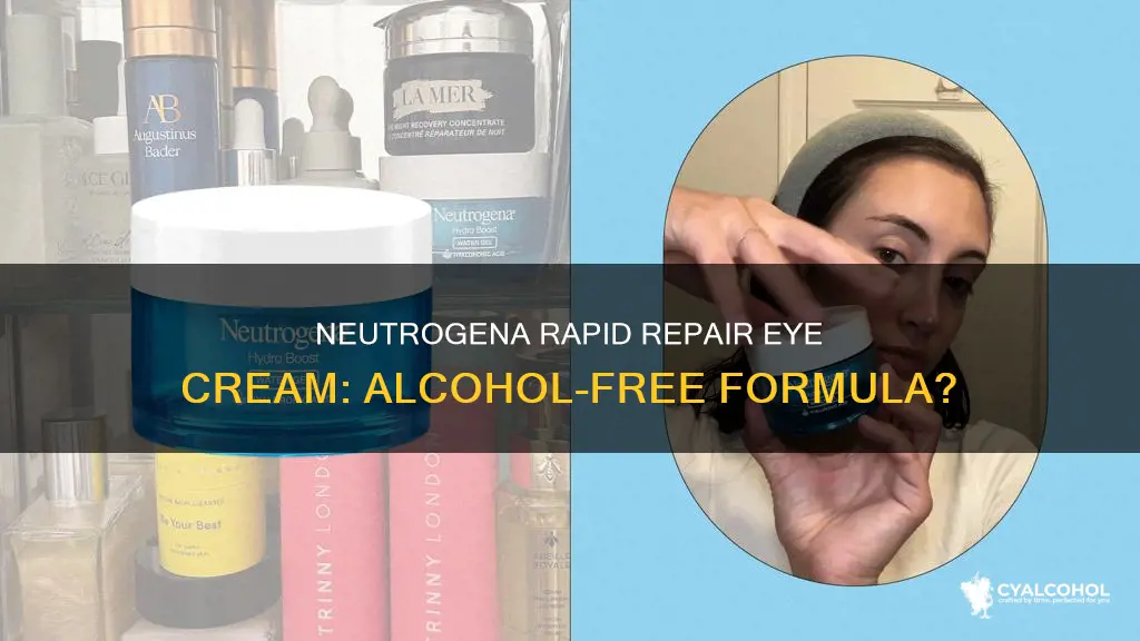 does neutrogena rapid dark circle repair eye cream have alcohol