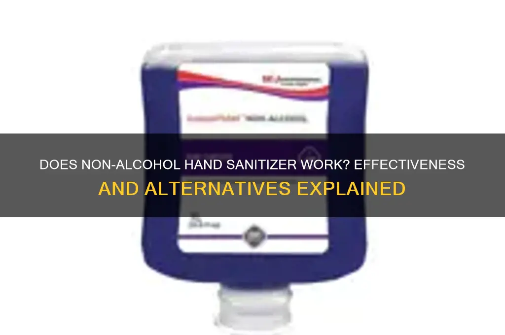 does non alcohol hand sanitizer work