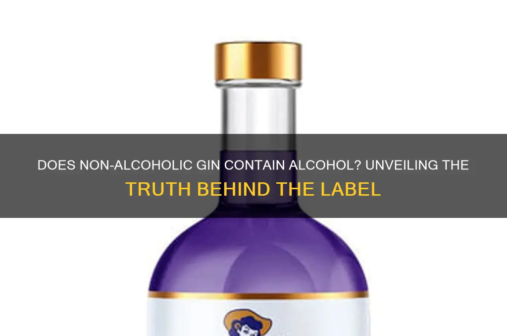 does non alcoholic gin have alcohol