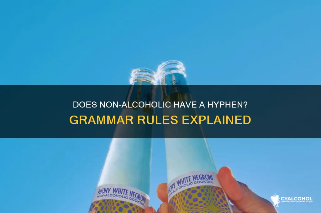 does non alcoholic have a hyphen