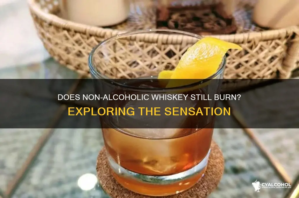 does non alcoholic whiskey still burn