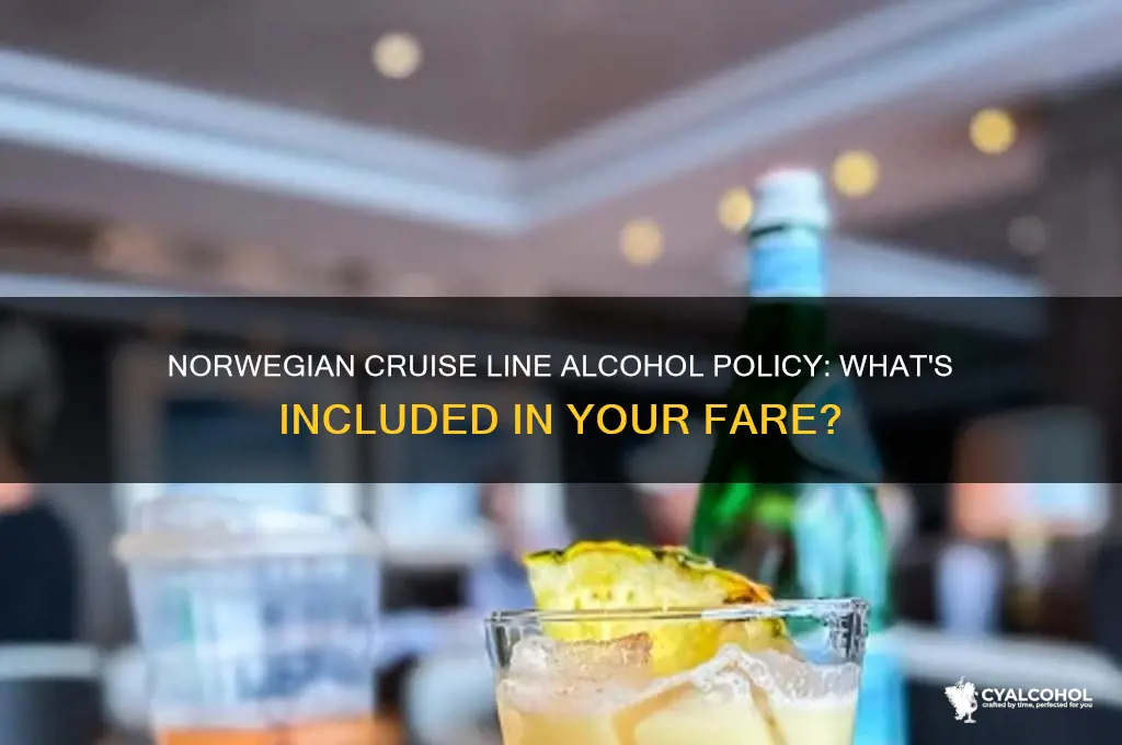 does norwegian cruise line include alcohol