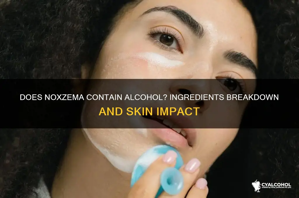 does noxzema have alcohol in it