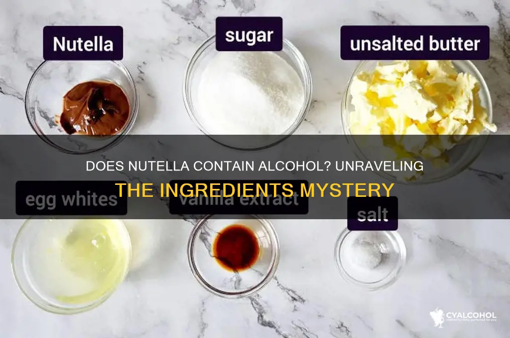 does nutella have alcohol