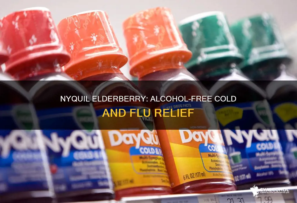 does nyquil elderberry cold and flu have alcohol in it
