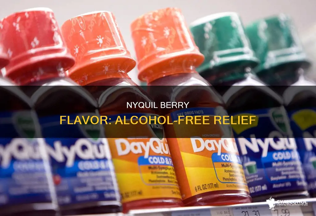 does nyquil severe berry flavor have alcohol in it