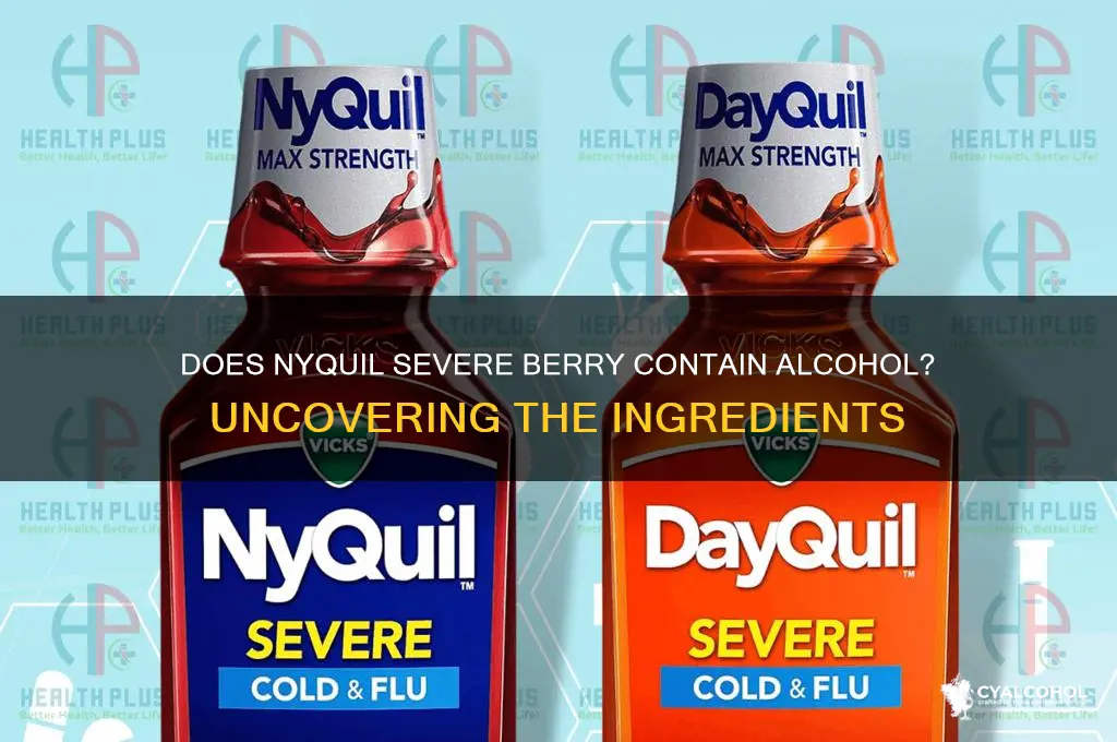 does nyquil severe berry have alcohol in it