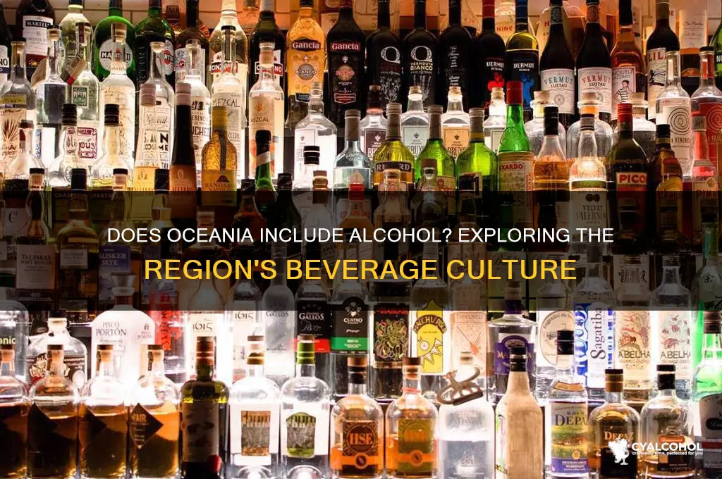 does oceania include alcohol