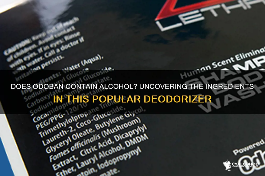 does odoban have alcohol
