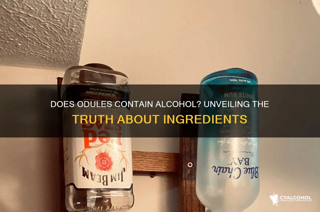 does odules have alcohol