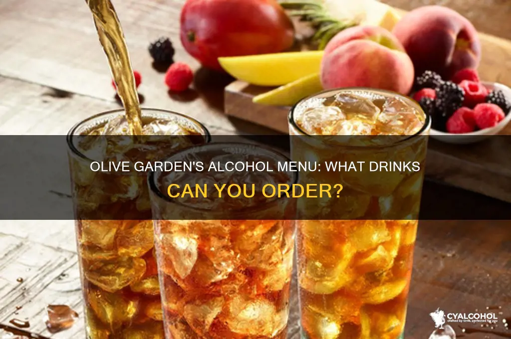 does olive garden have alcohol