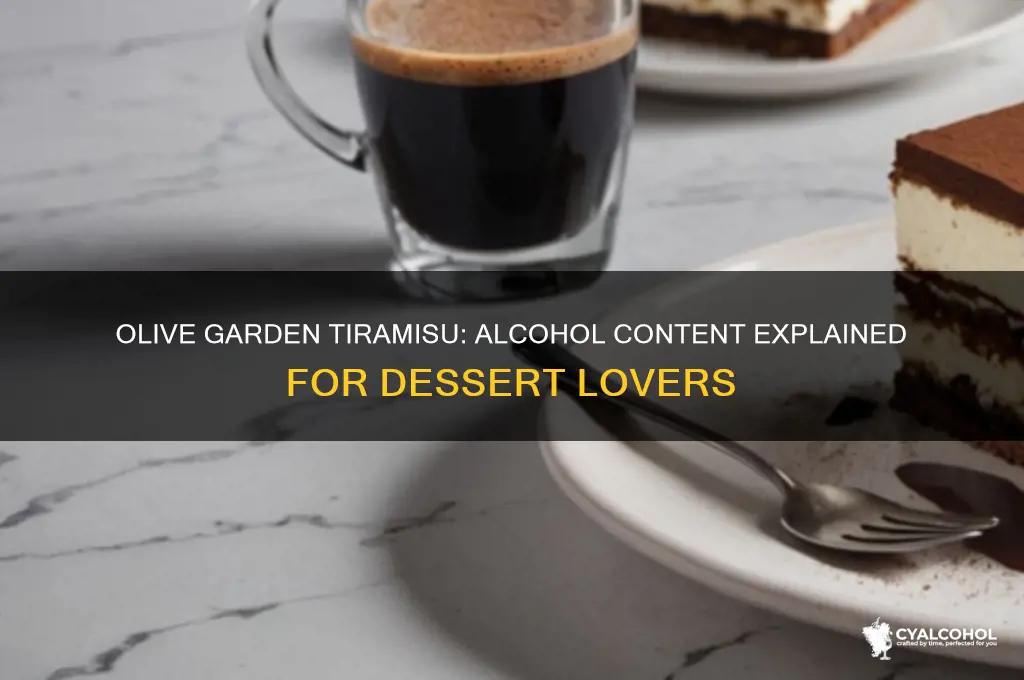 does olive garden tiramisu have alcohol in it
