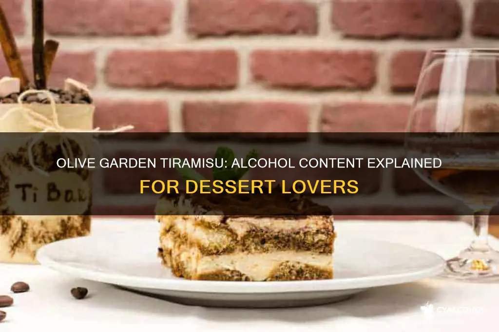 does olive garden tiramisu have alcohol