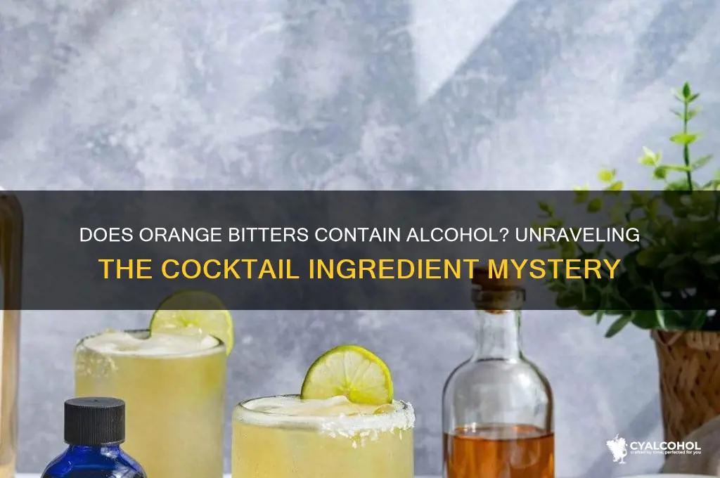 does orange bitters have alcohol