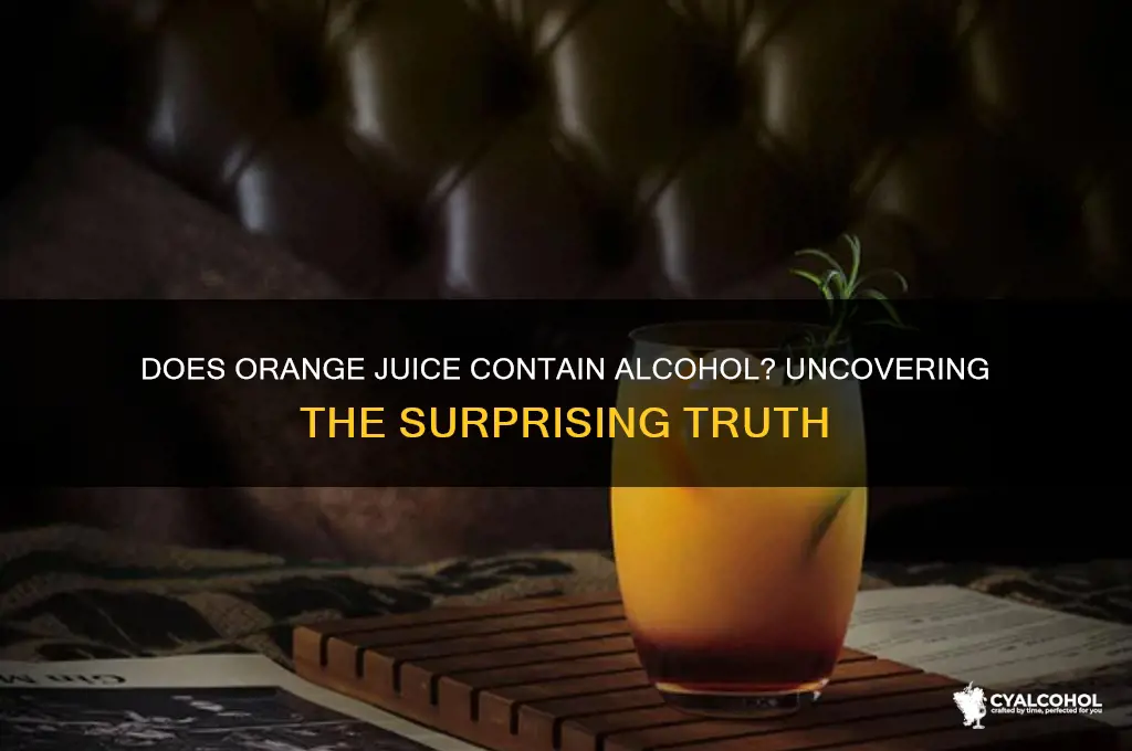 does orange juice have alcohol