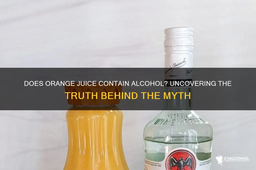 does orange juice have any alcohol