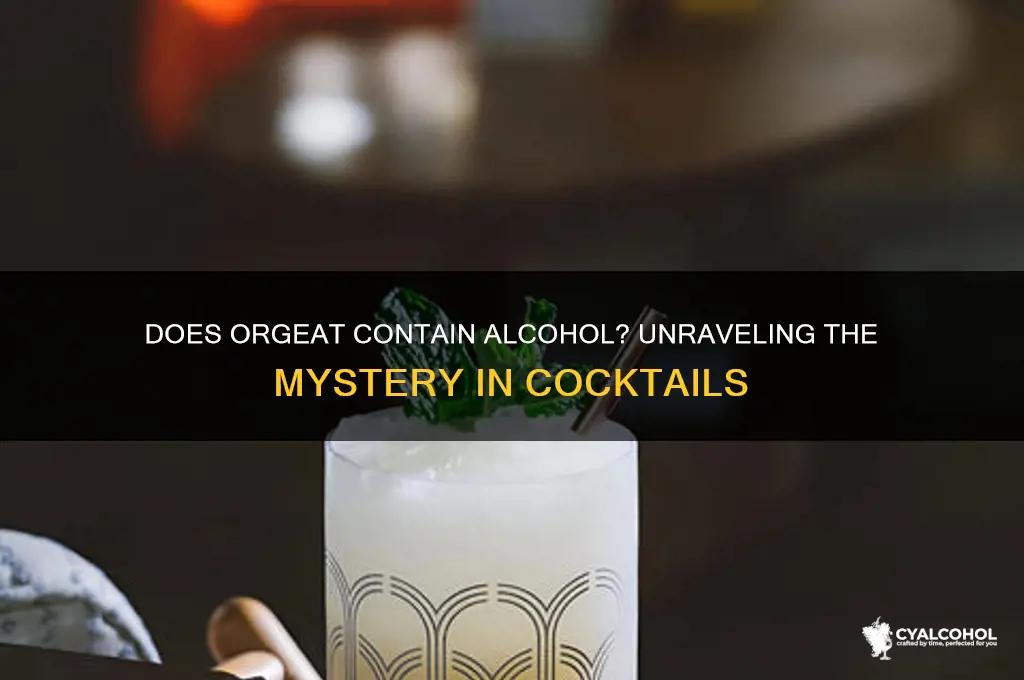 does orgeat have alcohol