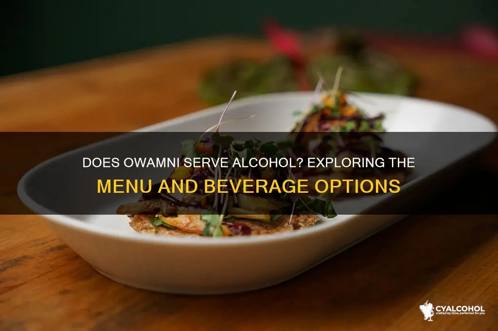 does owamni have alcohol