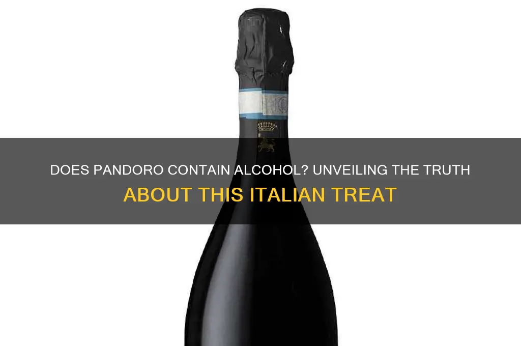 does pandoro have alcohol