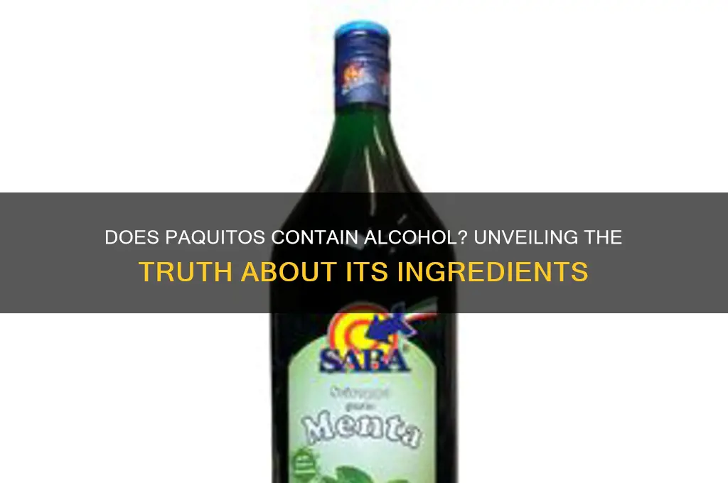 does paquitos have alcohol