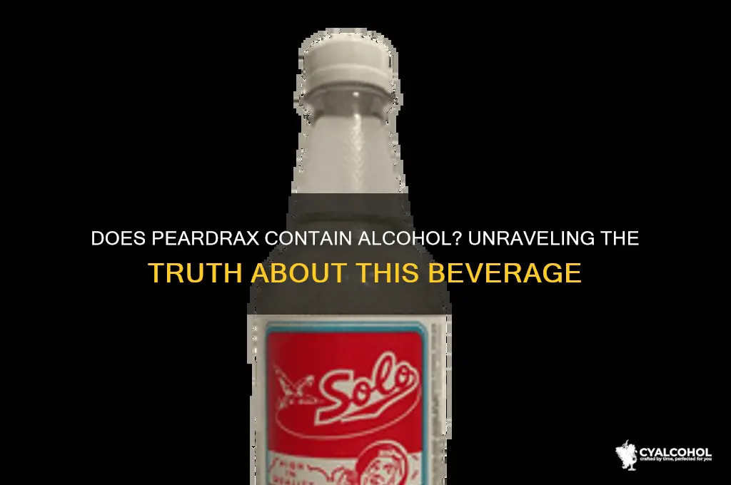 does peardrax have alcohol