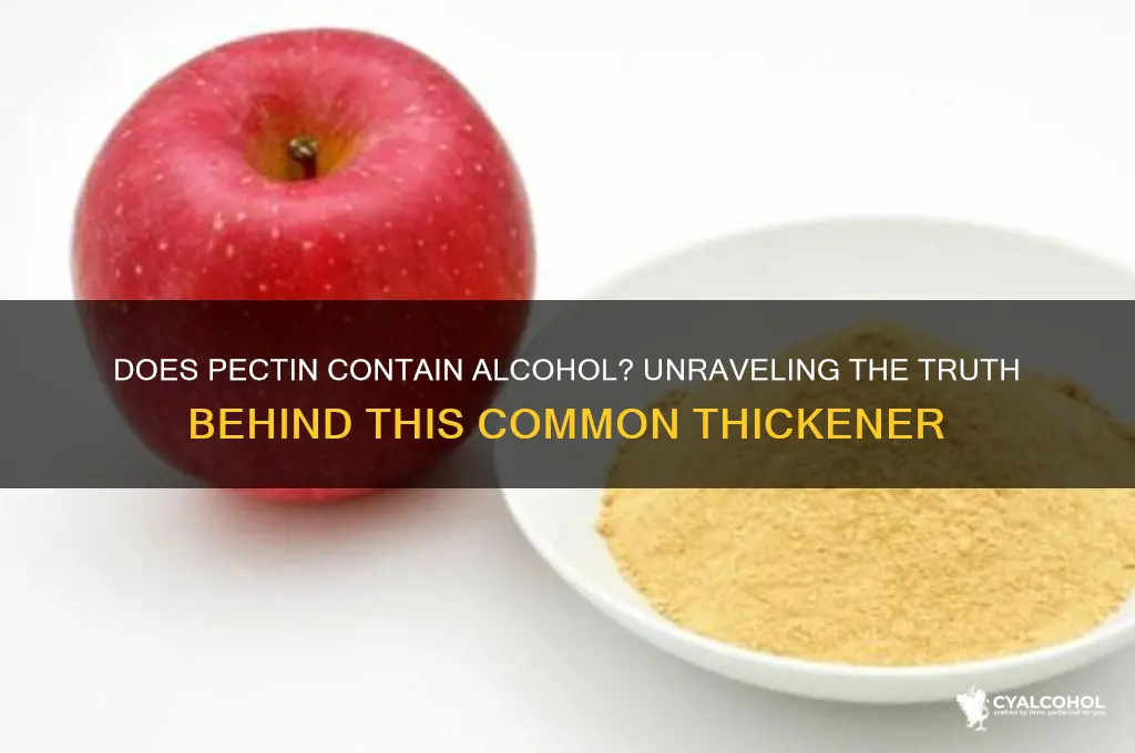 does pectin have alcohol
