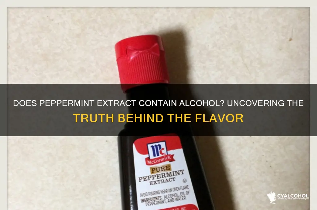 does peppermint extract have alcohol