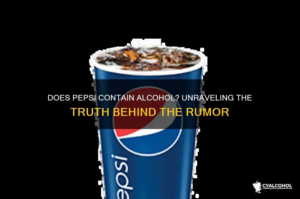 does pepsi has alcohol
