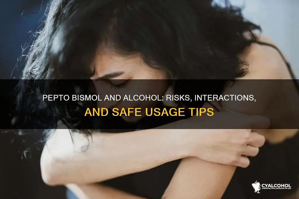 does pepto bismol interact with alcohol