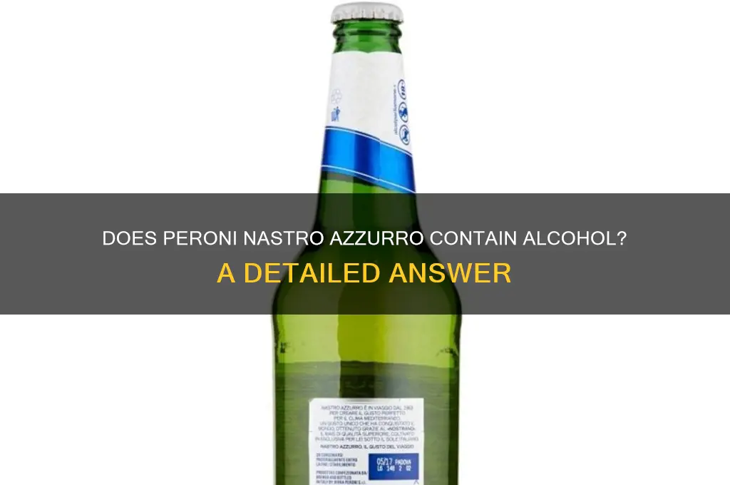 does peroni nastro azzurro have alcohol