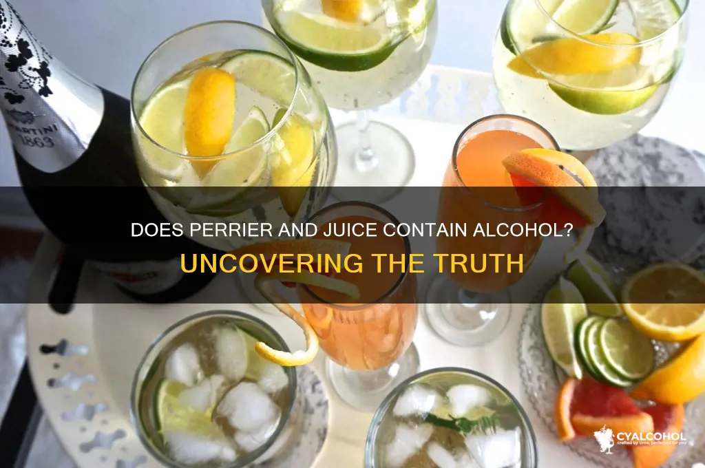 does perrier and juice have alcohol