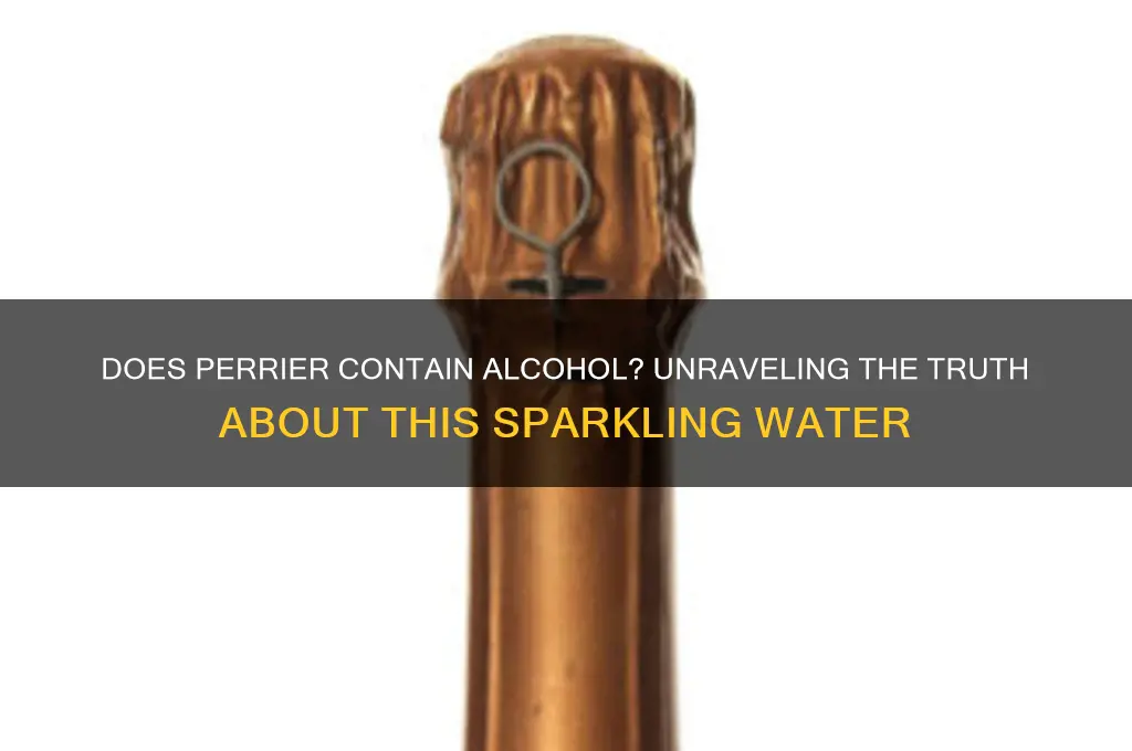 does perrier have alcohol