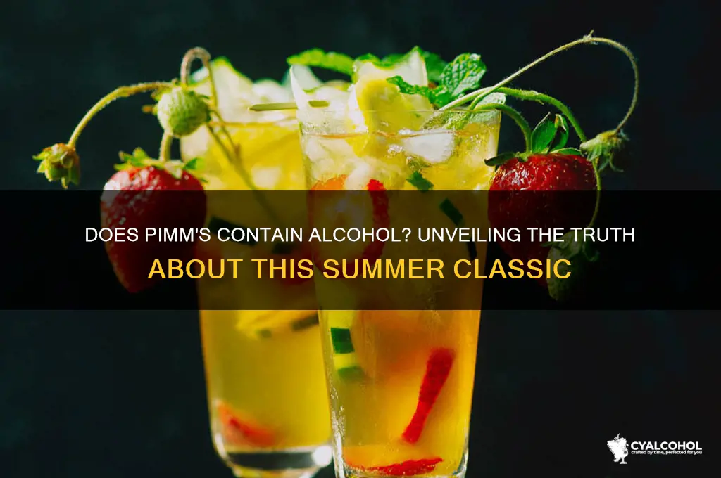 does pimms have alcohol