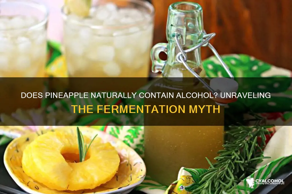 does pineapple have alcohol