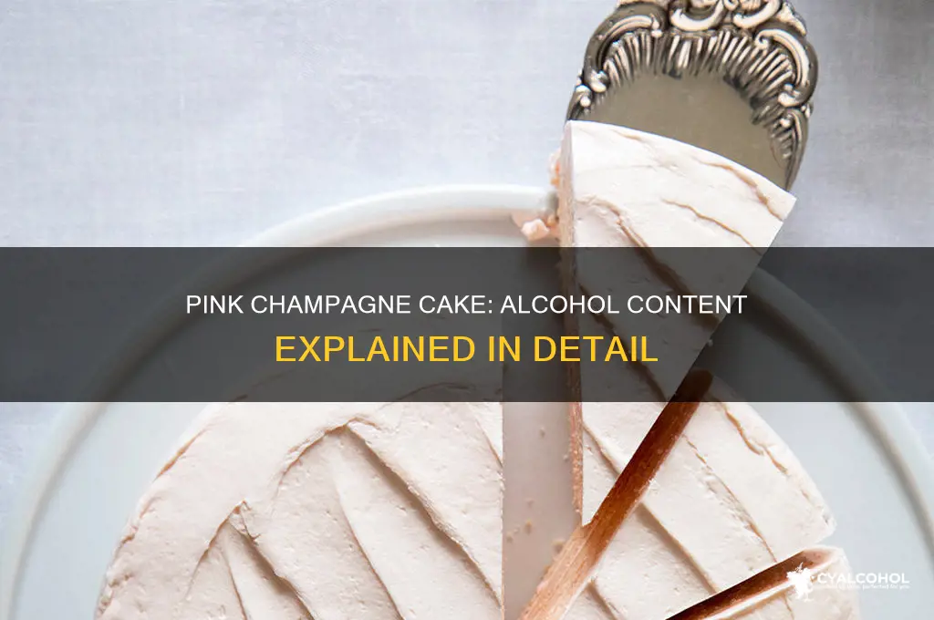 does pink champagne cake have alcohol in it